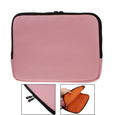 Soft Sleeve Case Zipper Bag with Orange Color for 10.2 inch Laptop (Pink)